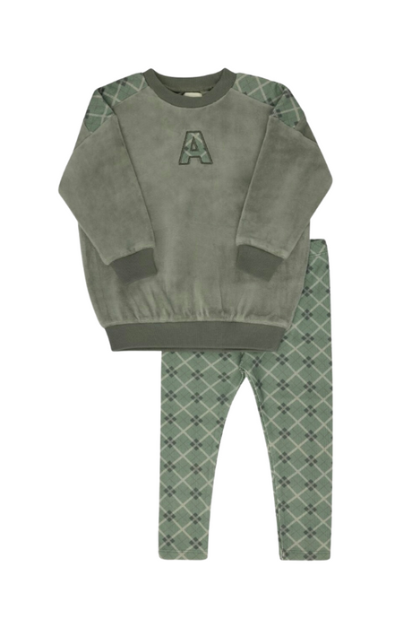 Velour Plaid Set