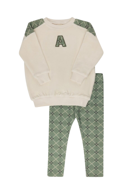 Velour Plaid Set