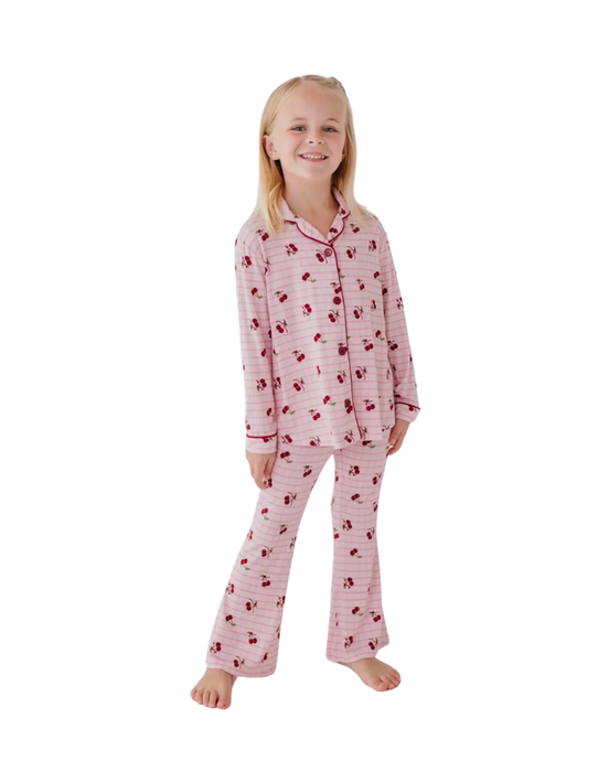 Cherries Button Down Set