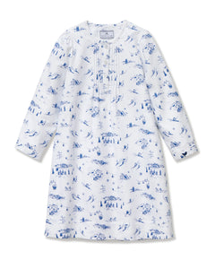 Winter Toile Long Sleeve Nightgown