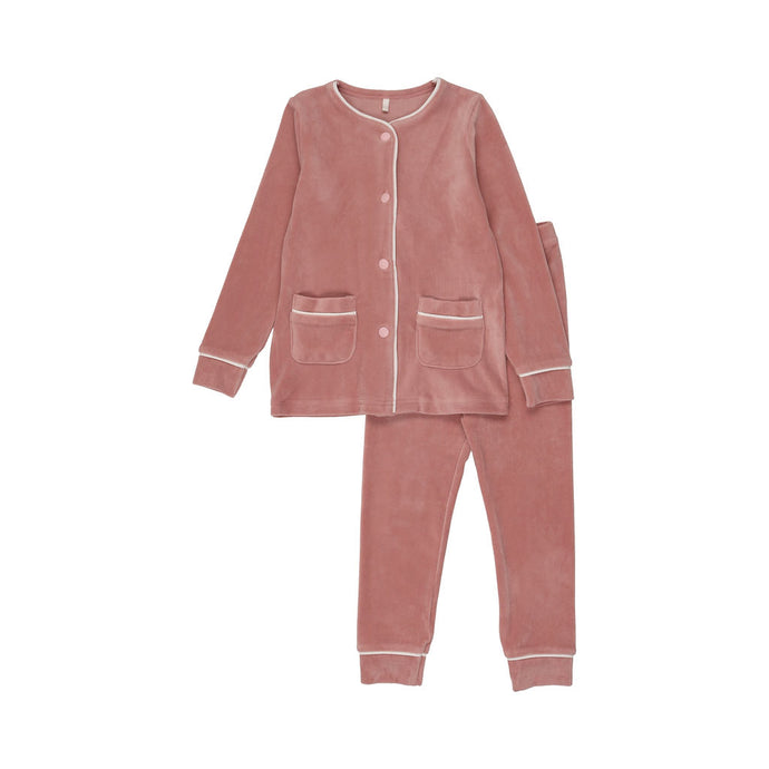 Velour Button Down Set