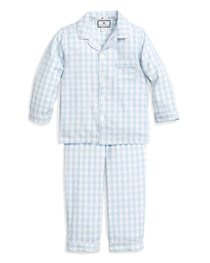 Light Blue Gingham Button Down Set