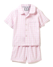 Load image into Gallery viewer, Pink Gingham Shorts Set