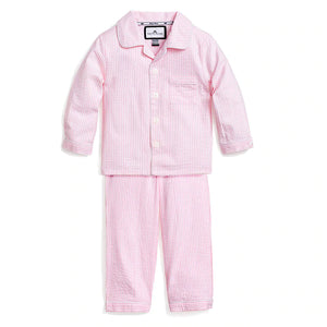 Pink Seersucker Button Down Set