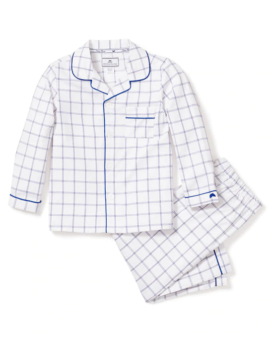 White Check Button Down Set